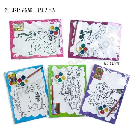 

Mainan Lukis Kertas Mewarnai Cat Air Bonus Kuas Tinta Mainan anak edukasi magic painting Termurah