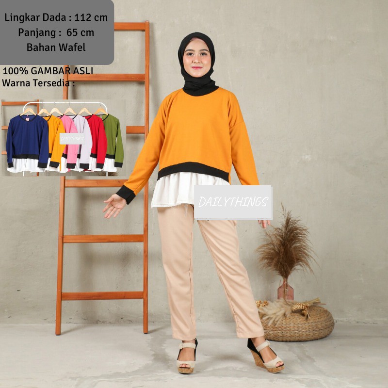 (COD) Daily Things Atasan Muslim 6 Colors Rara Fit XXL LD 112cm