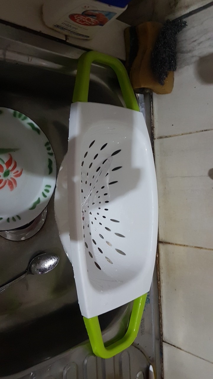 Keranjang Wastafel (keranjang Tirisan Lipat Untuk Mencuci Buah Dan Sayur 2in1)