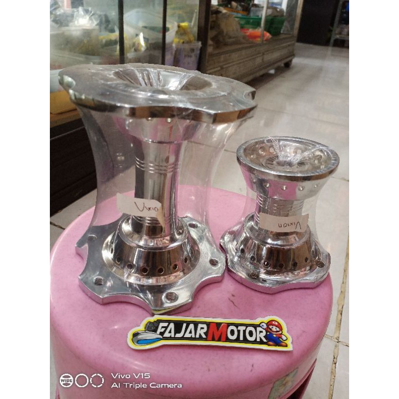 TROMOL MODEL BECAK BESI CHROME PNP VIXION NEW