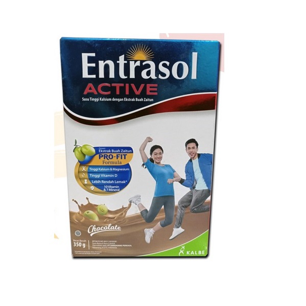 

Entrasol Susu Remaja Dewasa Active Chocolate Coklat 350r