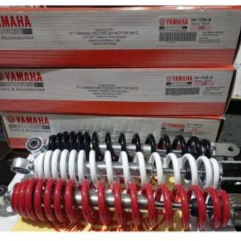 SHOCK BREAKER BELAKANG MIO XEON MIO J MIO GT1 YAMAHA MATIC WARNA MERAH PUTIH HITAM