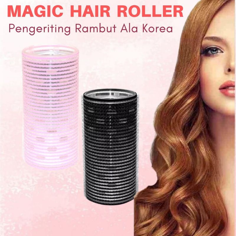 READY SOFT PINK Hair Rollers Roll Rambut Besar Magic Curler Pengeriting Jumbo Ala Korean Hair Style HAIR ROLLER ROLL KOREA