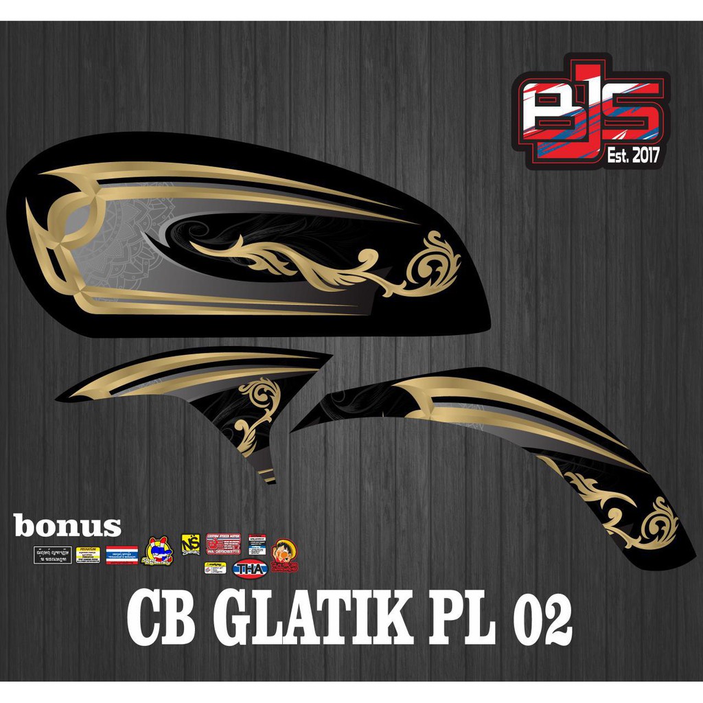  stiker  striping list motor  honda cb  glatik PL 02 Shopee 