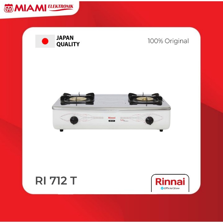 Kompor Gas Rinnai 2 Tungku RI-712T / Kompor Rinnai RI712T