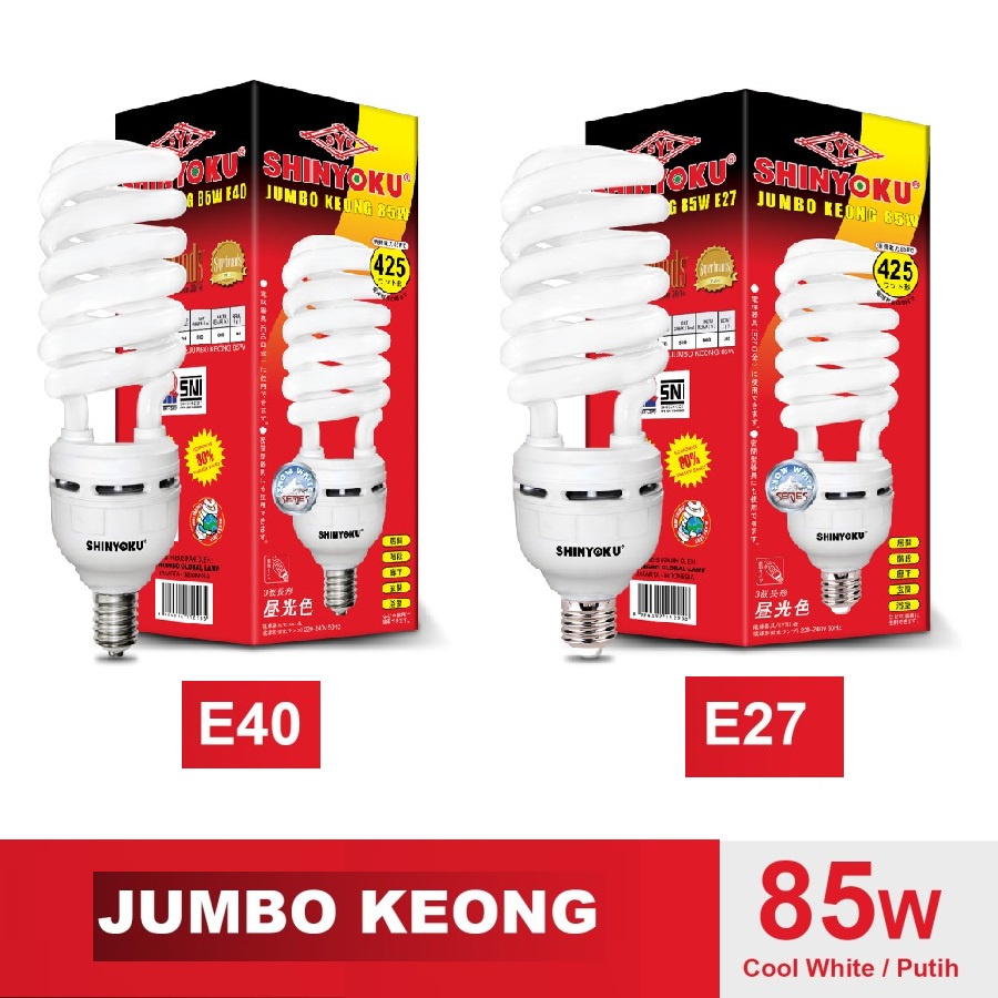 Lampu Shinyoku 85 Watt E40 / Lampu Jumbo Keong Shinyoku 85w / Lampu Bohlam 85 Watt / Lampu Led 85w