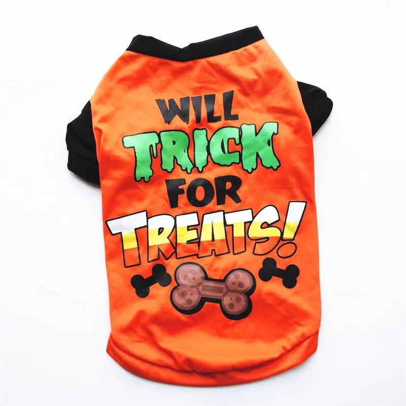 Baju Kucing Anjing Motif Halloween Cat Dog Pet Costume Kostum Haloween Murah Kaos