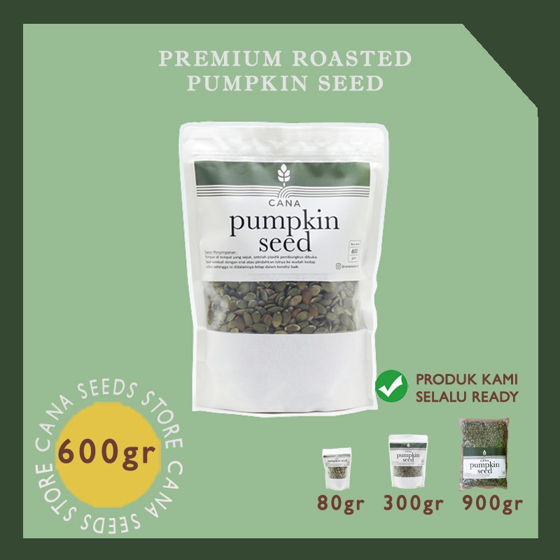 

Pumpkin Seed Raw 600 gram Not Roasted Mentah Biji Labu Hijau Pepita Pumkin