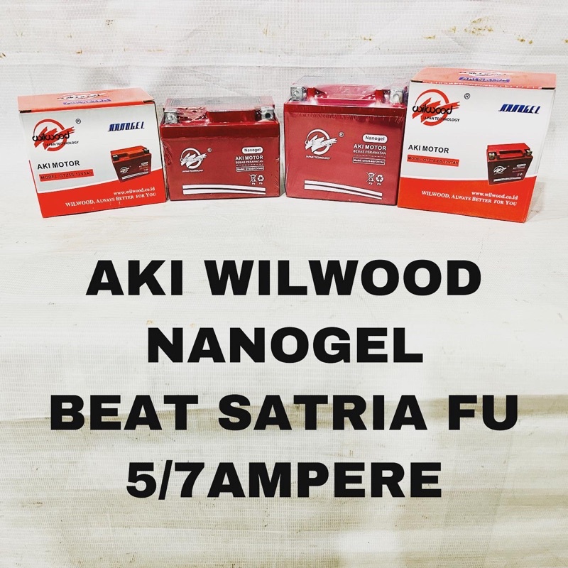 AKI ACCU WILWOOD SATRIA FU BEAT karisma vario 150 5 DAN 7 AMPERE