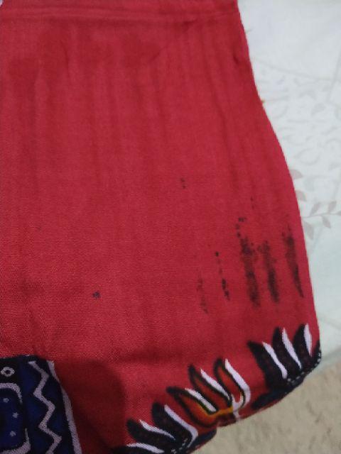 Baju Etnik Kaos Etnik Dashiki Bohemian Style All Size Pria Wanita -  Merah