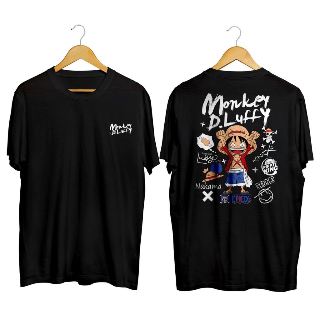 Kaos Anime One Piece Monkey D Luffy Cotton Combeb 24s