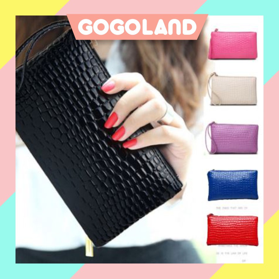  Gogoland  WD006 Dompet  Wanita  Hp  Koin Serbaguna  Polos 