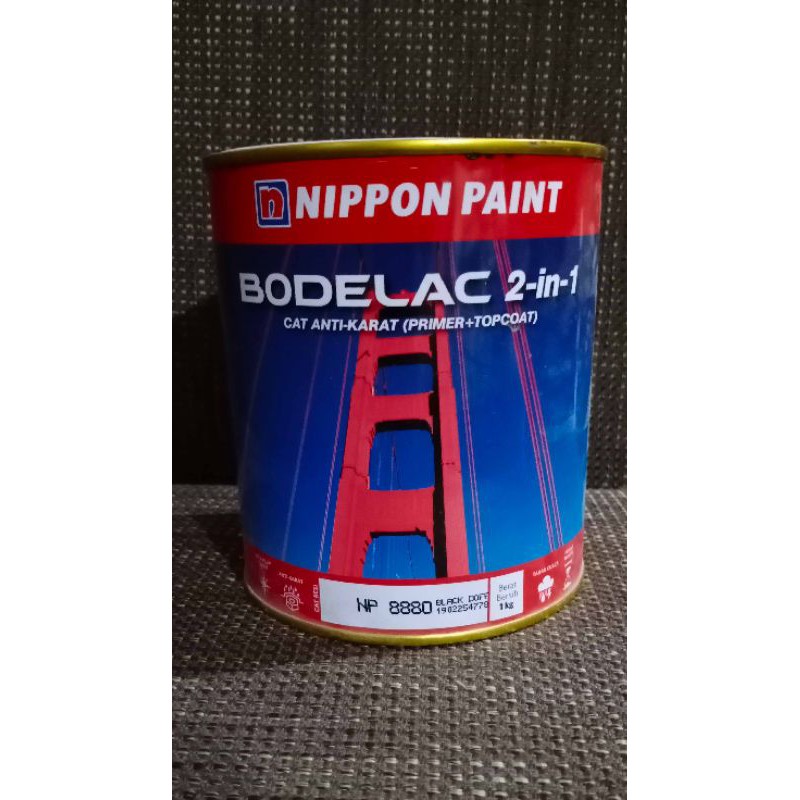 Cat Besi Nippon Bodelac 2 In 1 Primer Anti Karat 1 Kg Np 8180 Black Doff Shopee Indonesia 2919