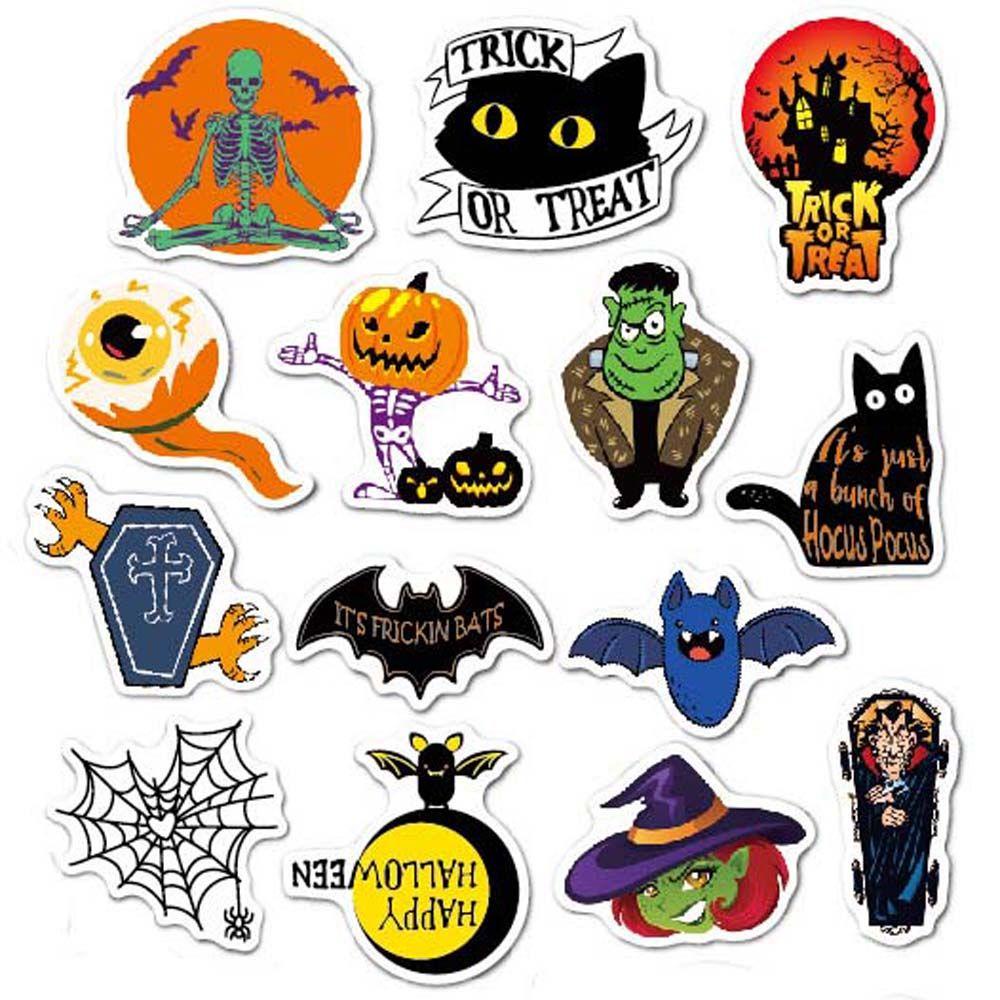 Lanfy Halloween Stiker Jurnal Notebook Hallowmas Labu Scrapbooking Akun Tangan Graffiti Stiker Dekoratif