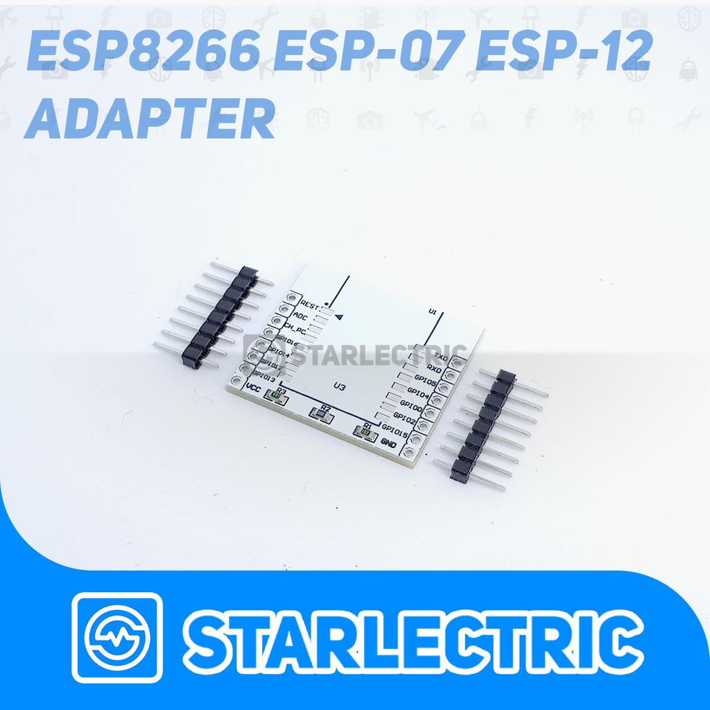 Adapter Breakout for ESP 8266 ESP-07, ESP-08, ESP-12 ESP-8266 ESP8266