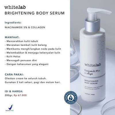 [FREE GIFT] Whitelab Brightening Body Serum 200GR