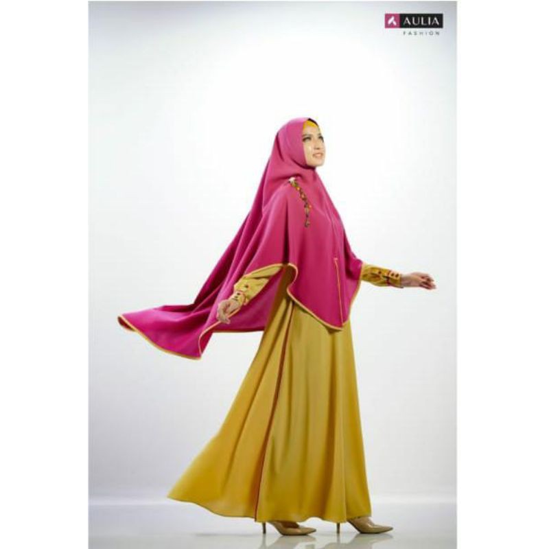 Gamis Aulia Almira Lemon Azalea Purple