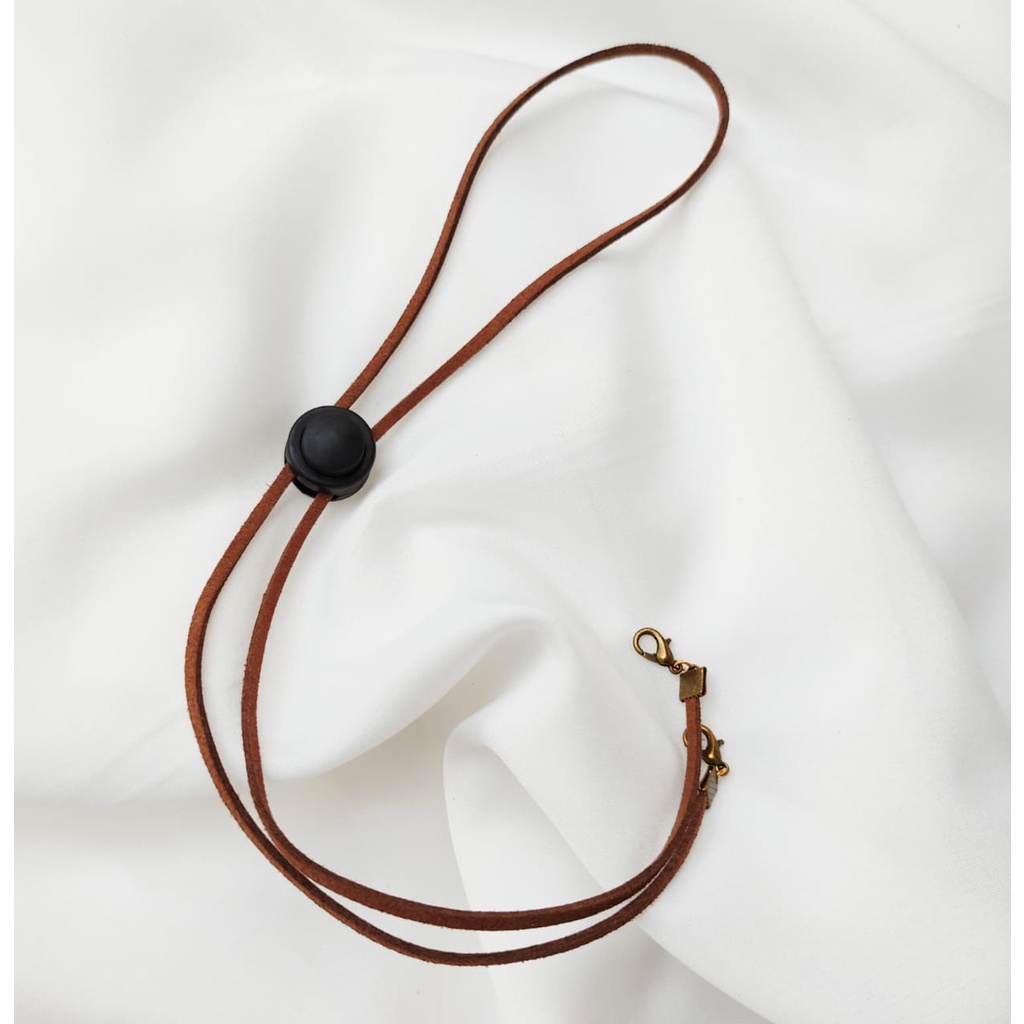 TALI KALUNG MASKER 2in1 / GANTUNGAN MASKER KULIT / STRAP MASKER HIJAB