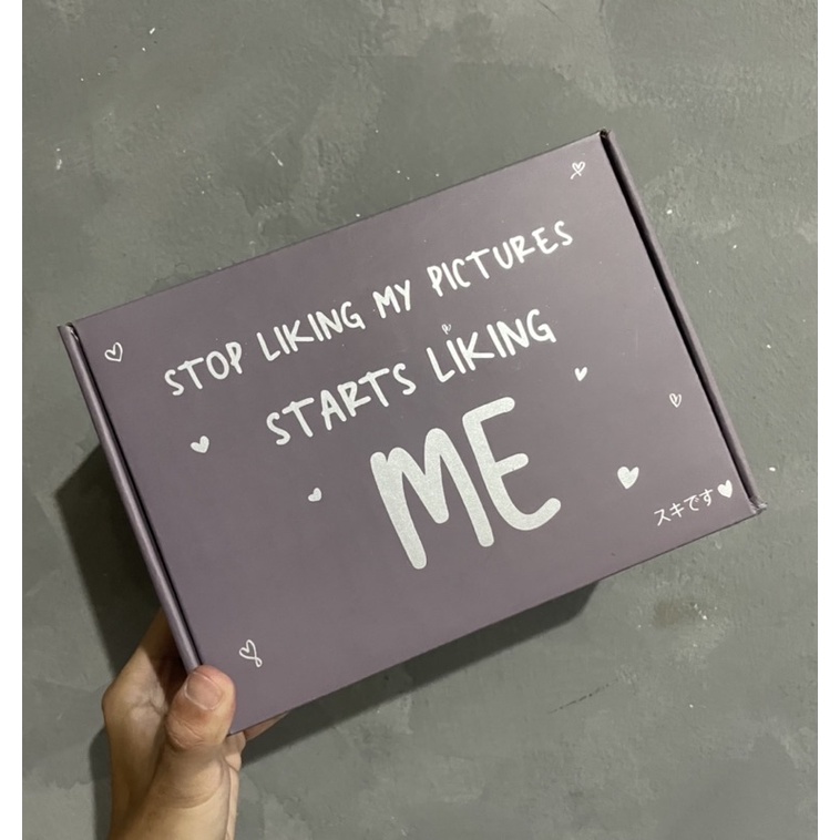 

\ STOP LIKING MY PICTURES / bucin box packaging cocok untuk hampers/gift/kado/box ultah/ulangtahun/premium box packaging