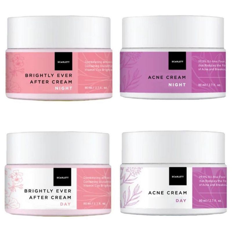 Scarlett Brightly Day & Night Cream / Acne Day & Night Cream
