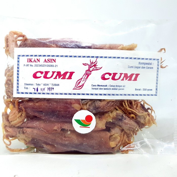 

ASIH CUMI KERING 250gr | SOTONG IKAN ASIN ASINAN PANJANG 8-10 cm ASLI