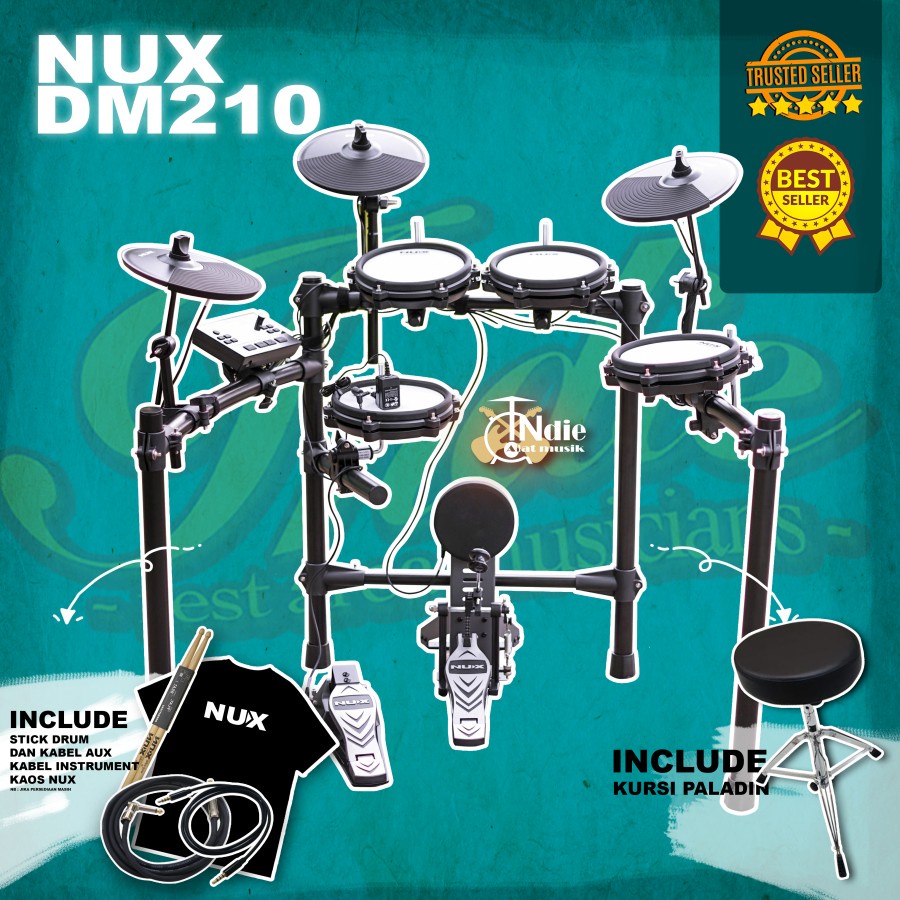 Jual Drum Elektrik NUX DM210 DM 210 l SPESIAL Include Kursi Drum