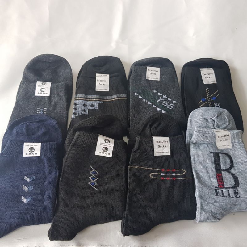 KAOS KAKI PRIA KERJA KANTOR 3/4 MOTIF RANDOM