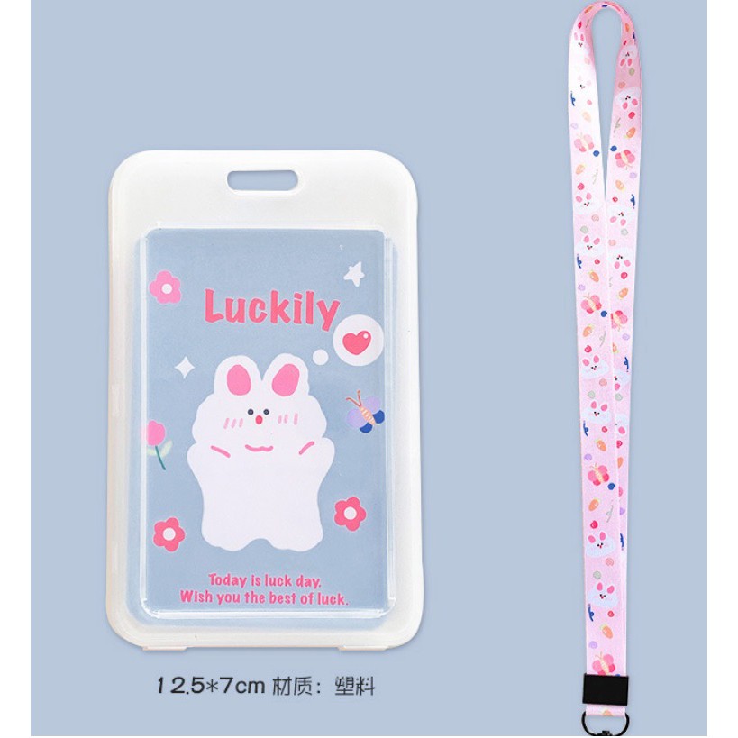 

Name Tag Kartu Tanda Pengenal Karakter Kartun Lanyard Gantung Lucu Name Tag Leher