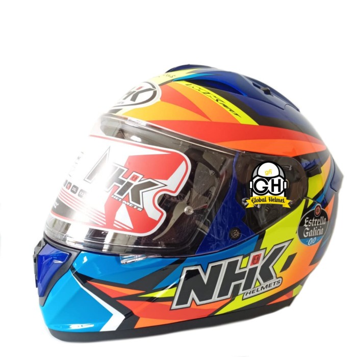 HELM NHK FULL FACE NHK GP PRIME MOTIF RYUSEI YAMANAKA DARK BLUE GLOSSY