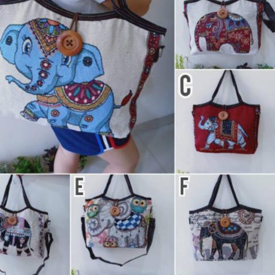 ➦ Hand bag thailand / tas thailand bangkok / tas gajah owl / tas wanita ✰