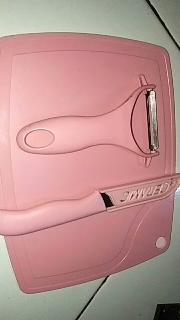 Pisau Dapur Set Lengkap Keramik 3 In 1 + Talenan