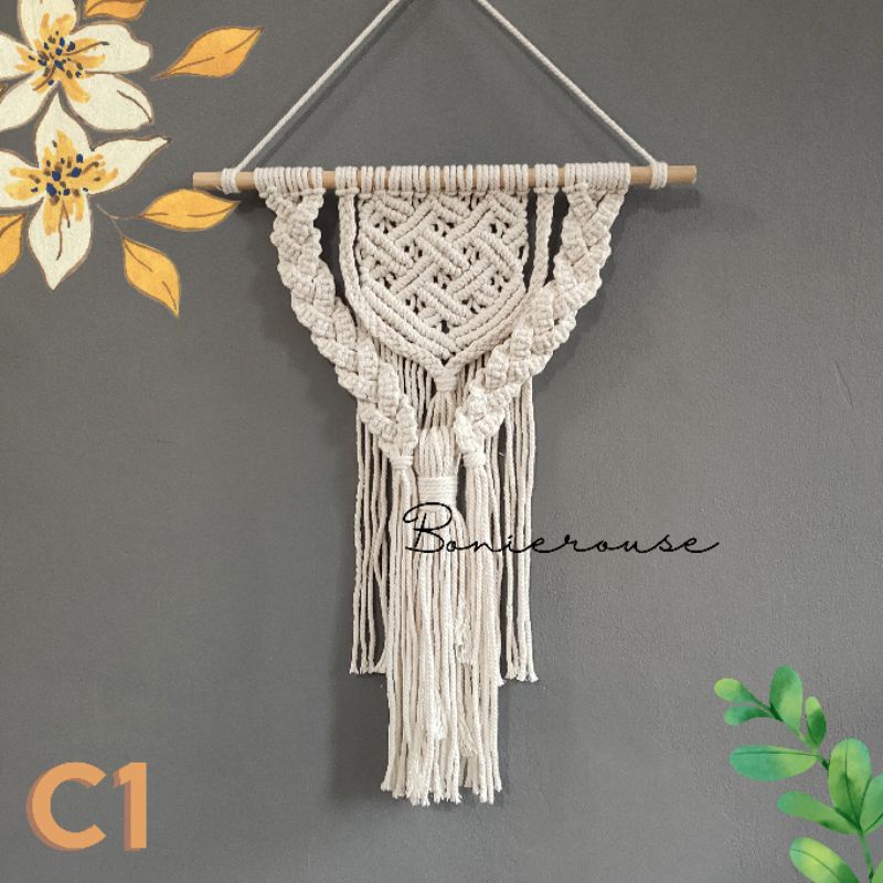 Macrame Hiasan Dinding Wall Hanging Aesthetic Minimalis Boho