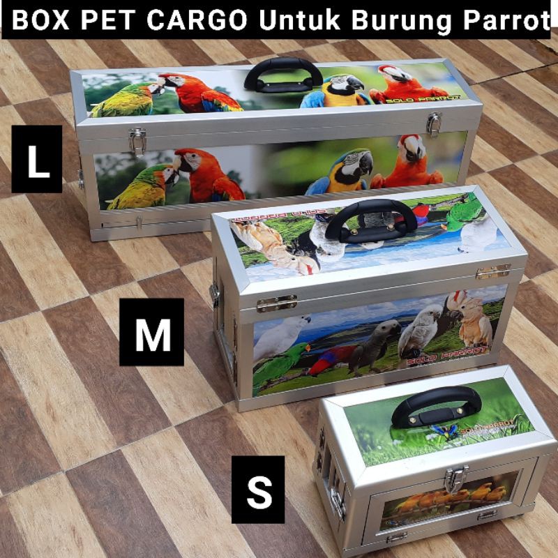 Pet Box Cargo untuk Burung Parrot Macaw Ukuran L