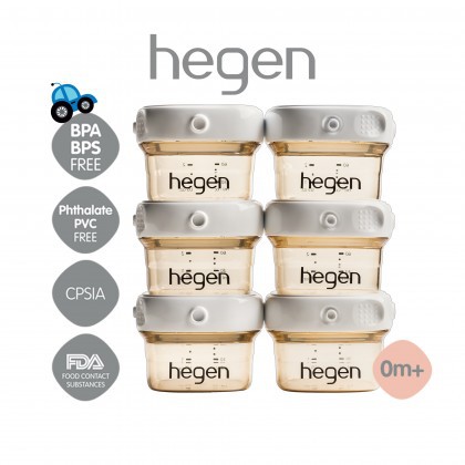 Hegen Breast Milk Storage 60ml Botol Penyimpanan ASI isi 6 ENAM Pack