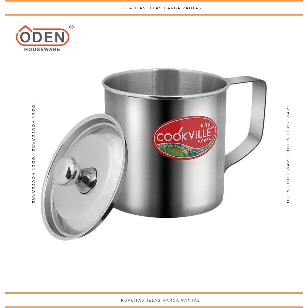 Gelas Mug Stainless Tutup 8 Cm Cookville