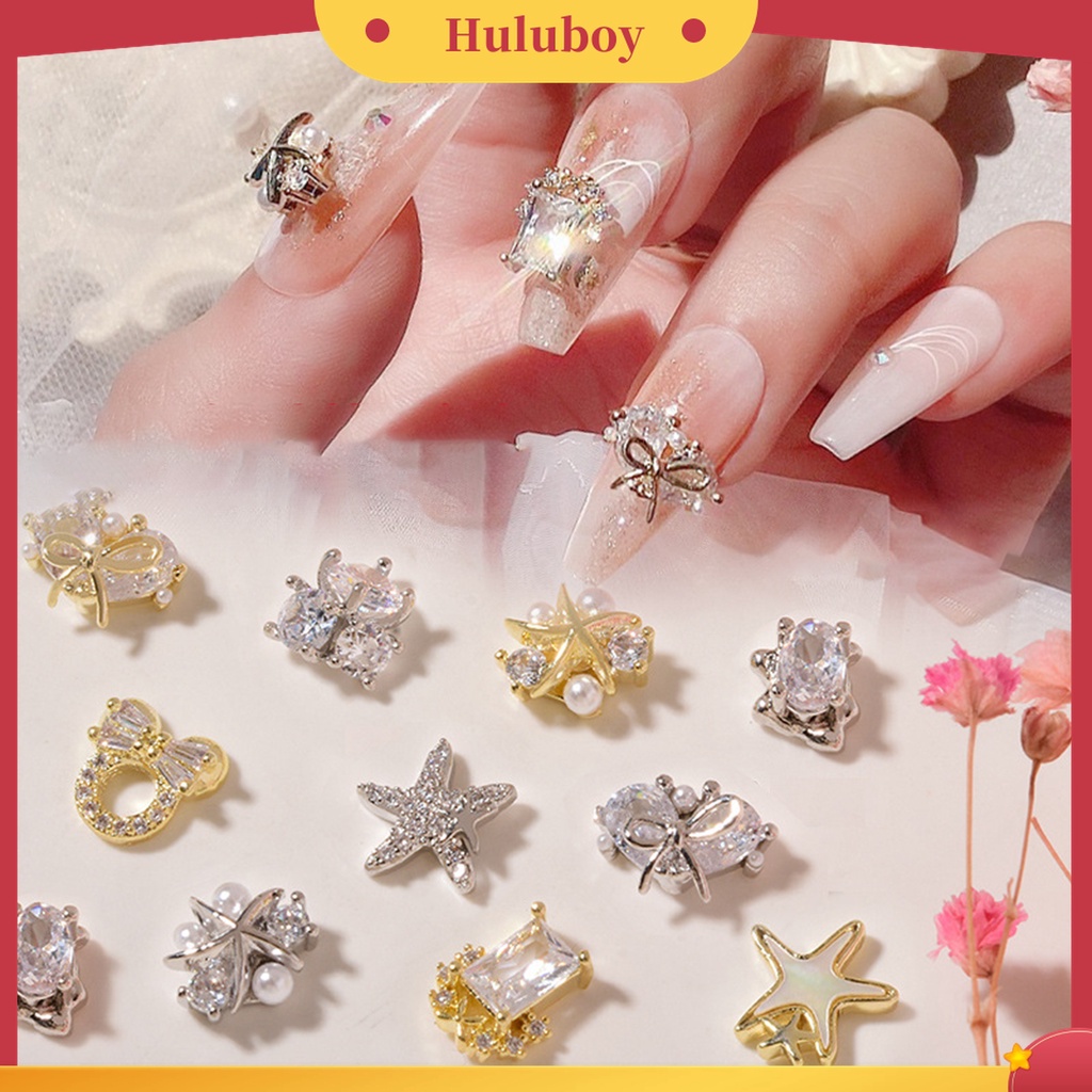 Huluboy Huluboy♡ Perhiasan Berlian Imitasi Bentuk Bintang Laut Untuk Nail Art