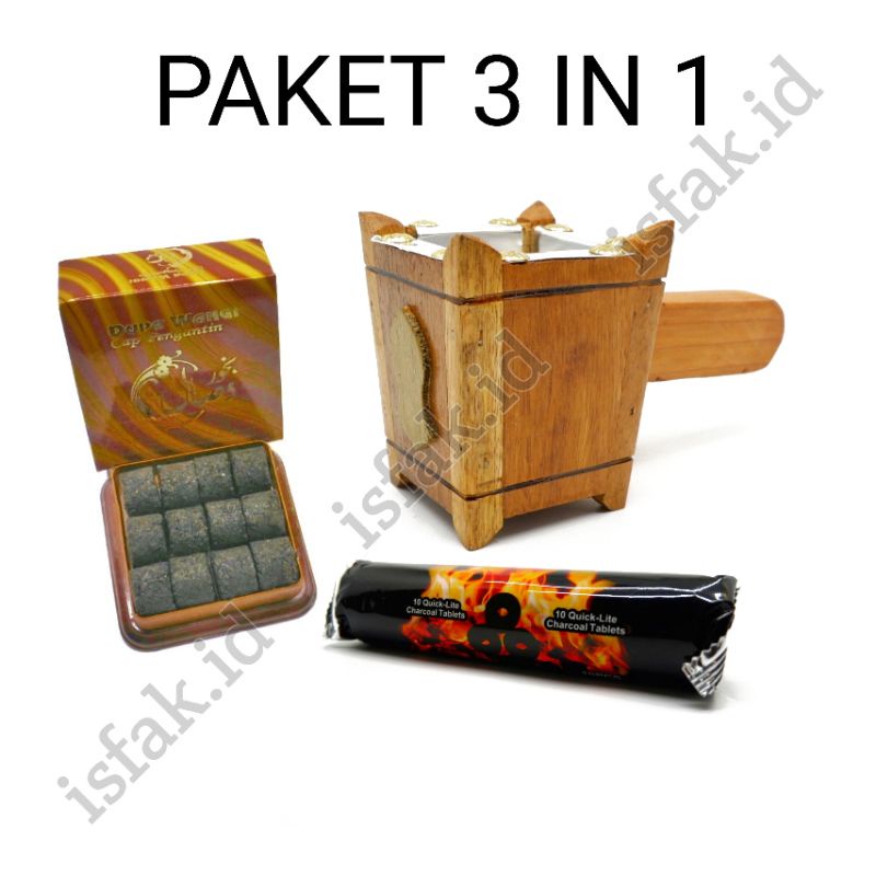 Paket Komplit Bukhur Pengantin Lengkap Tempat Buhur Kayu Arang Magic Dupa Pewangi Ruangan Incense Burner