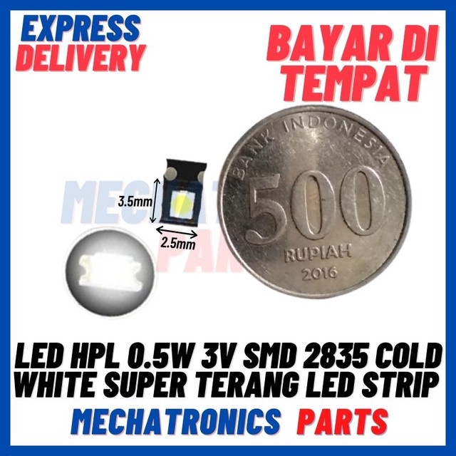 [DSP-9382] LED HPL 0.5W 3V SMD 2835 COLD WHITE SUPER TERANG LED STRIP PART