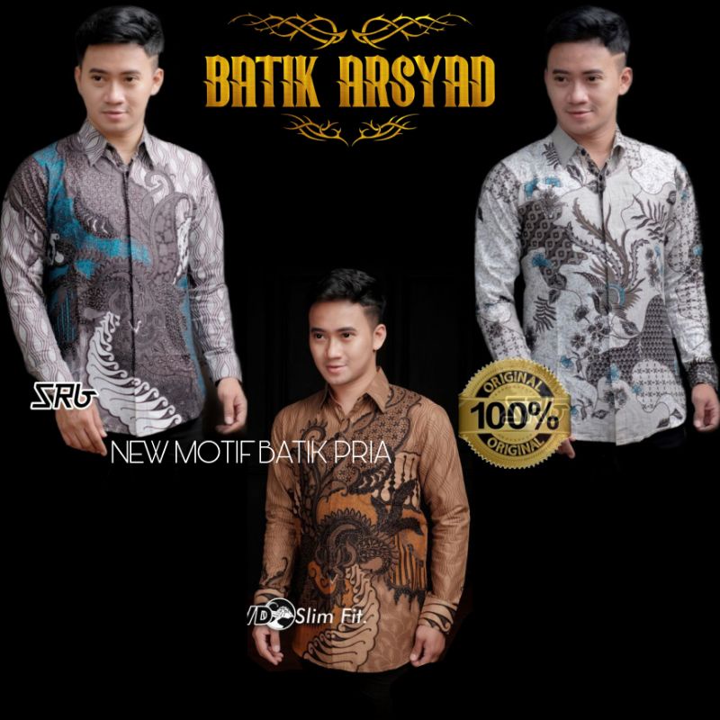 kemeja lengan panjang jumbo/batik pria/batik jumbo/batik murah