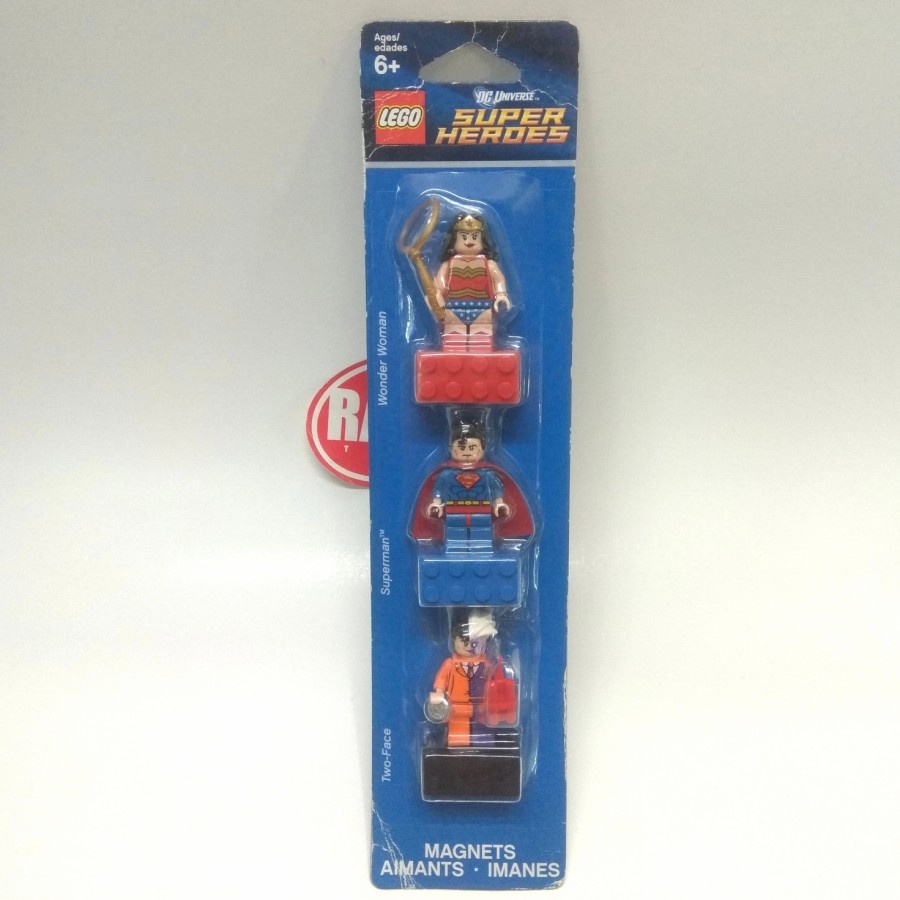 MINIFIGURE LEGO MAGNETS DC UNIVERSE SUPER HEROES WONDER WOMAN SUPERMAN TWO FACE ORI LEGO 853432