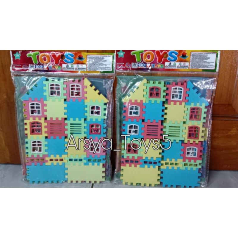 Mainan Anak lego rumah/Funny Blocks bonkar pasang