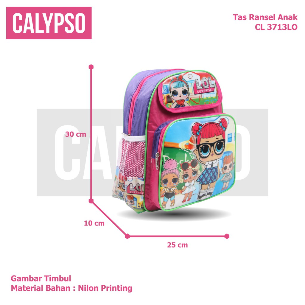 [KLIKTAS] Tas Ransel Anak Sekolah Perempuan TK Paud Gambar Kartun LOL Calypso 3713 / Ransel Backpack Sekolah