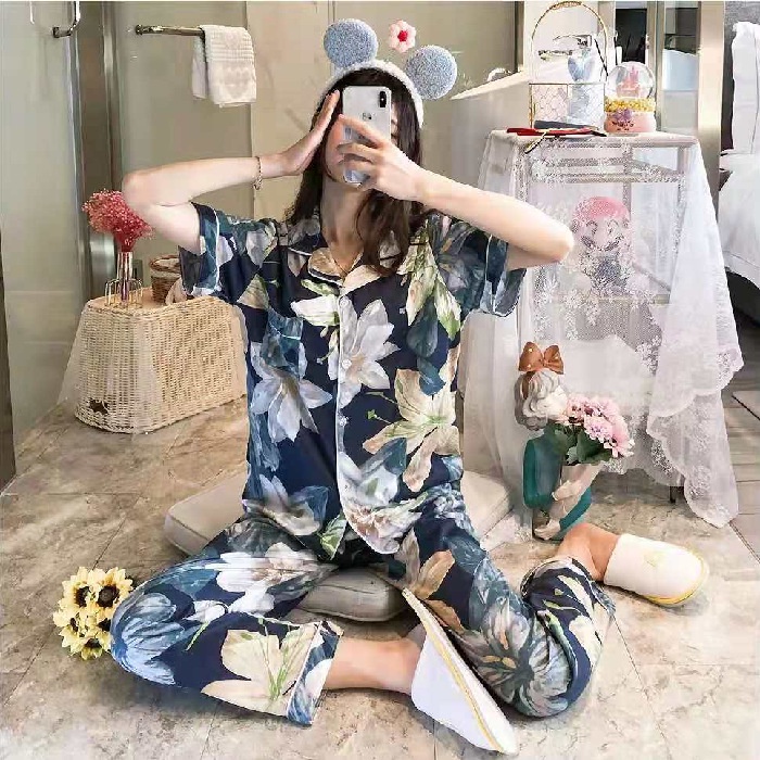 Victoria Baju Tidur Wanita Import Setelan Piyama Motif Kartun Lucu Lembut Fit to XXL 4074