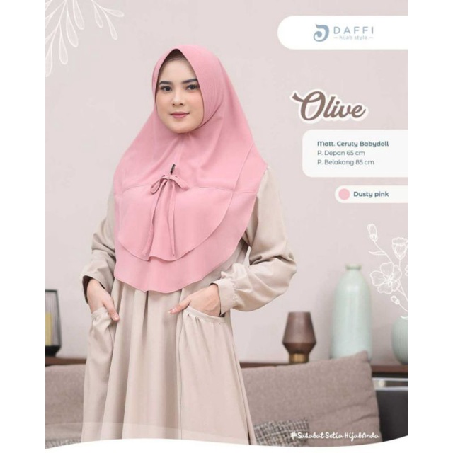 Khimar Instant Olive Daffi Hijab
