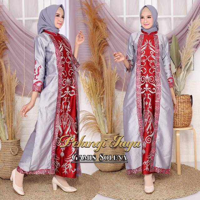 Gamis Solena Bordiran Pelangi Jaya Kebaya Abaya Modern Bordiran Mewah