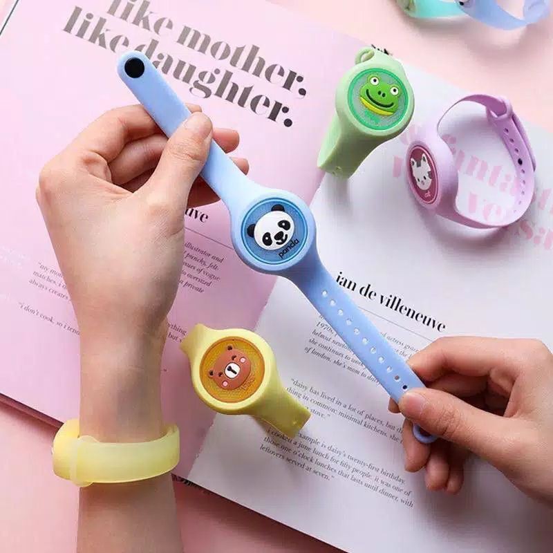 Gelang LED Anti Nyamuk Strap Silicone Mosquito Repellent LC GELANG NYAMUK LED ANAK ,PINK ANTI NYAMUK ,MOSQUITO CLIP