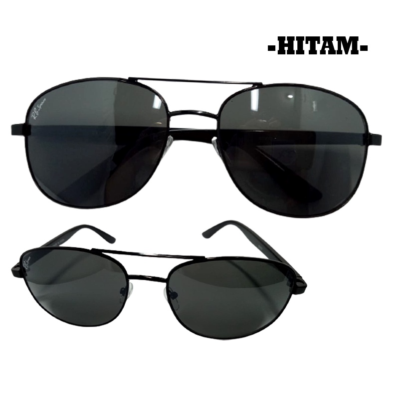 BISA COD! Kacamata Hitam Classic Gaya Full Lensa Hitam Anti Silau Pria Wanita Kaca mata Retro Cassual Trend Susglasses Unisex hitam Kaca mata Fashion Design Korea