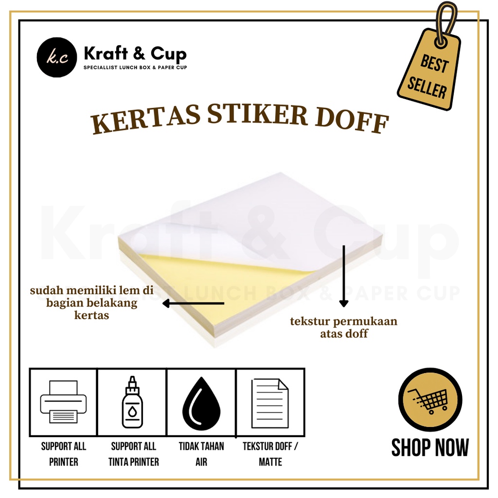 

(isi 100 lembar) Sticker A3 & A3Plus Doff / Stiker A3 Plus Doff / Kertas Stiker A3 Plus Doff