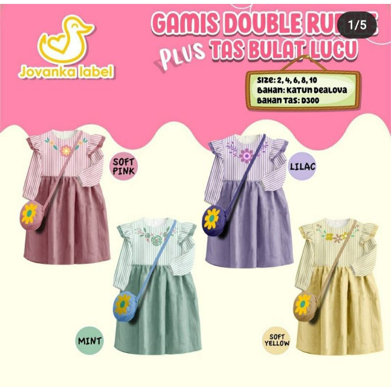 gamis double ruffle jovanka label