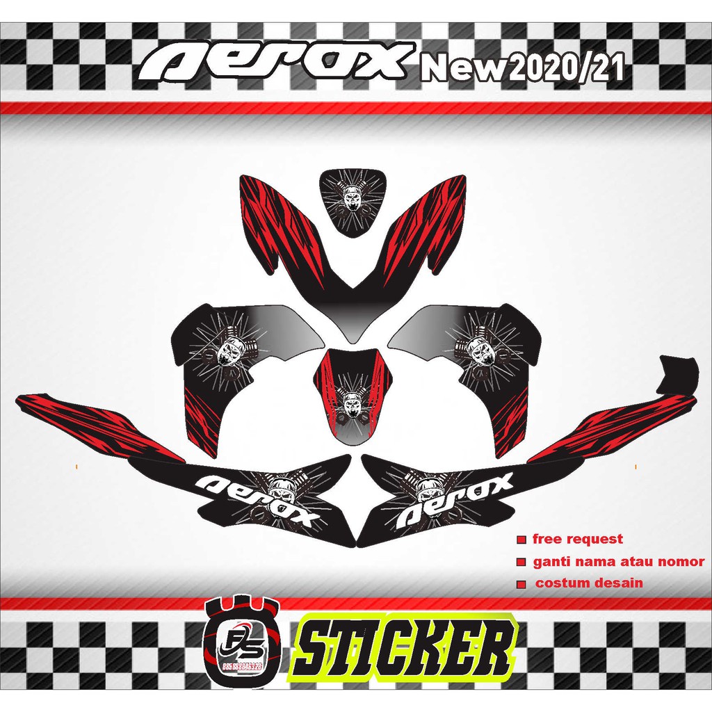 decal sticker aerox new 2020-2021